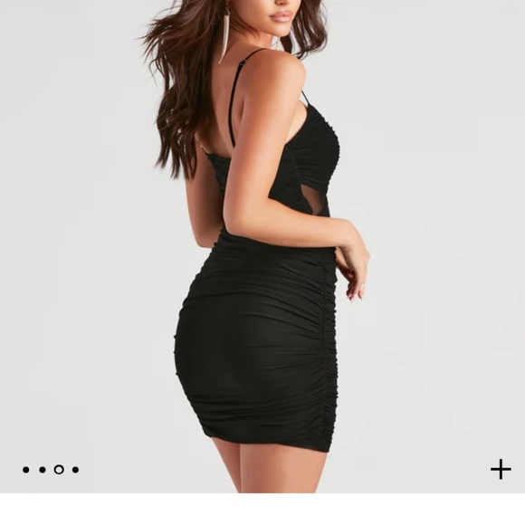 Mesh Ruche Short Dress - Picture 2 of 4